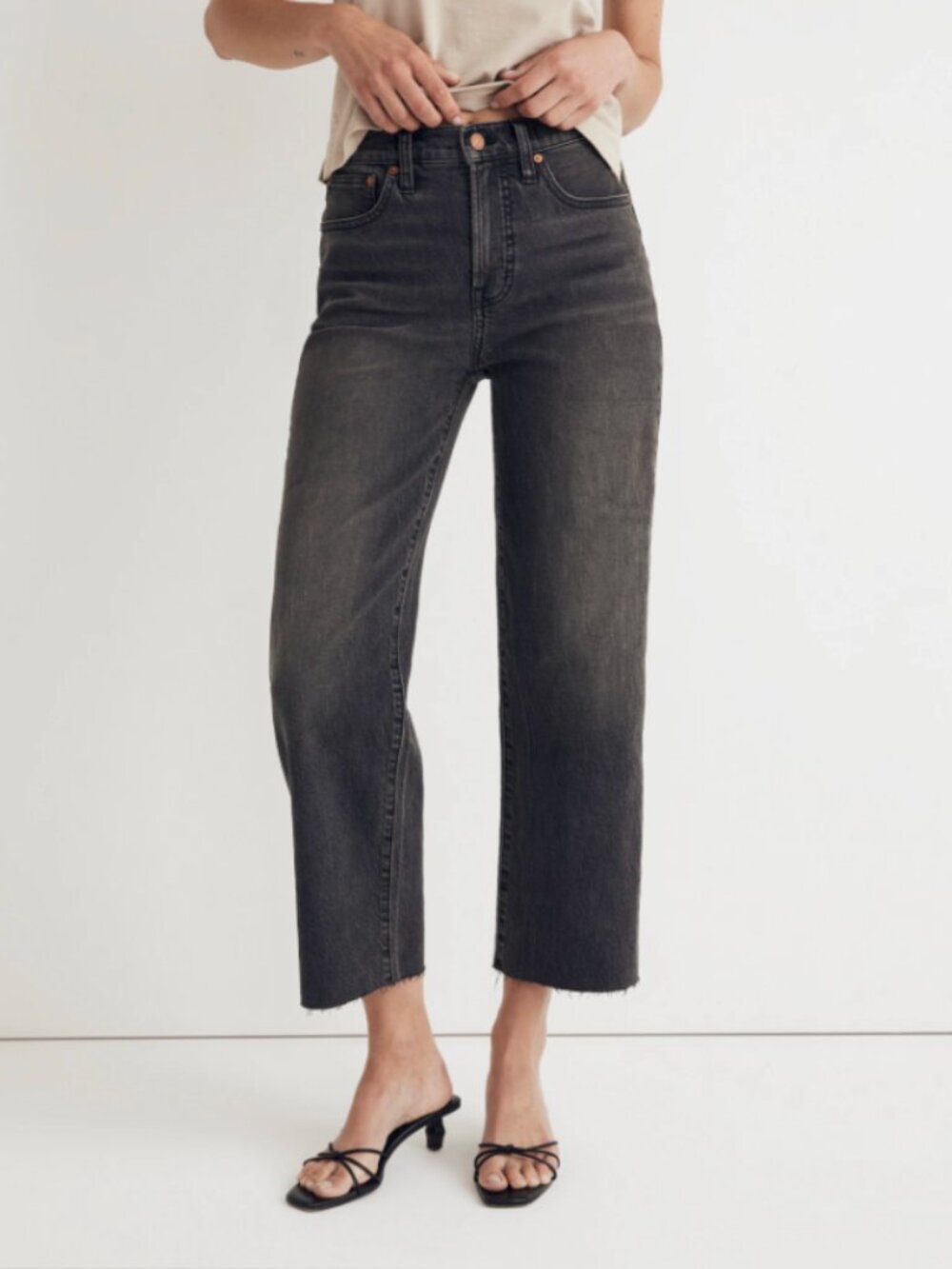 Madewell The Petite Perfect Vintage Wide-Leg Crop Jean 24P Benley Wash